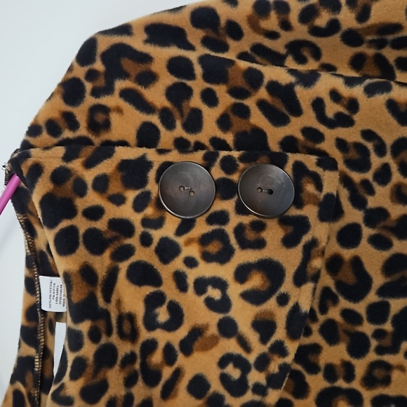 Le Moda Anima print black and brown button detail OS poncho NWOT - Picture 9 of 9